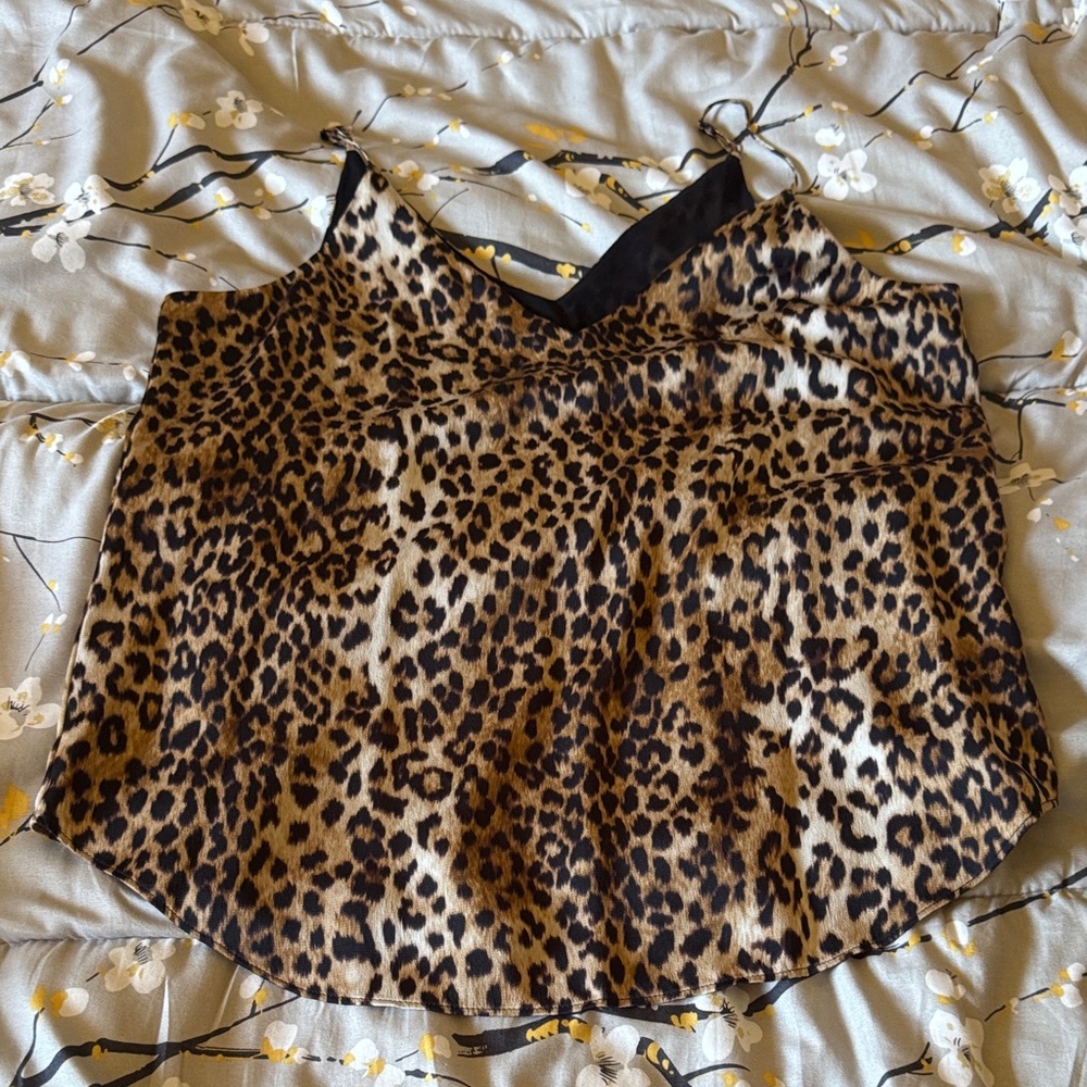 Express Leopard Print Mini Skirt
